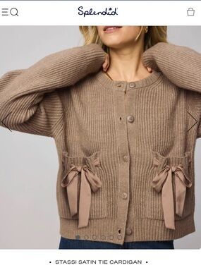 Splendid Stassi Satin Tie Cardigan